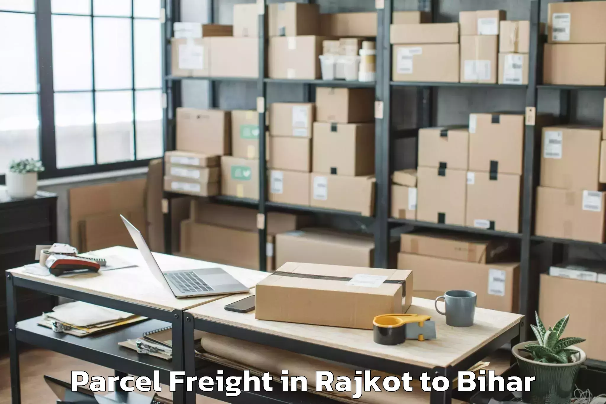 Reliable Rajkot to Waris Aliganj Parcel Freight